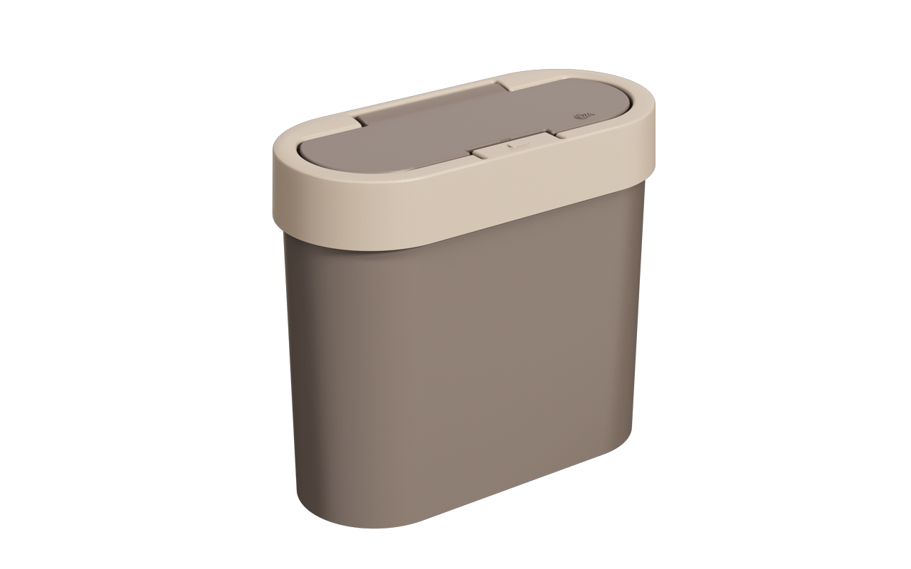 Lixeira automática Flat 2,8 L 11 x 23,5 x 20,5 cm - Warm Gray e Light Gray Coza Lixeira automática Flat 2,8 L 11 x 23,5 x 20,5 cm - Warm Gray e Light Gray Coza