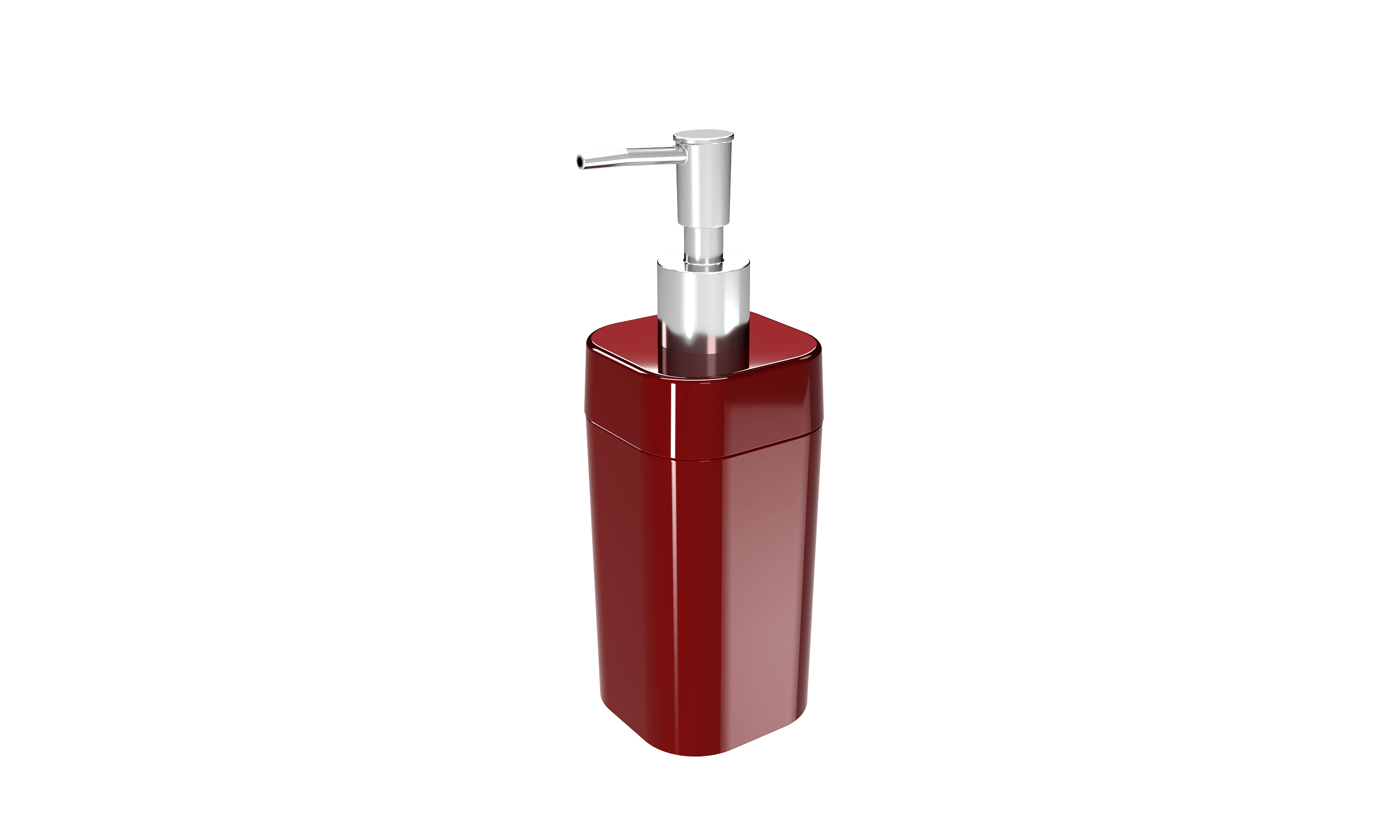 Porta-sabonete líquido Splash - VBO 6,5 x 6,5 x 19,2 cm 290 ml - Vermelho Bold Coza Porta-sabonete líquido Splash - VBO 6,5 x 6,5 x 19,2 cm 290 ml - Vermelho Bold Coza