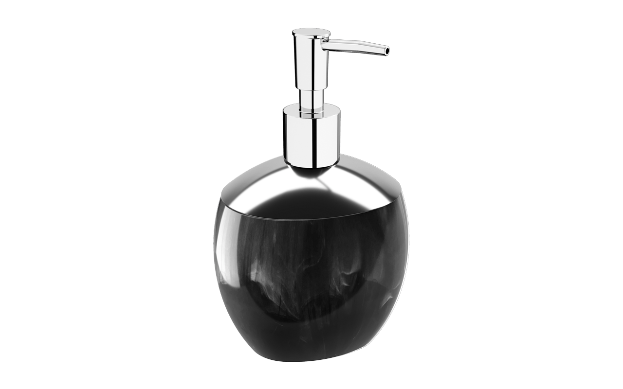 Porta-sabonete líquido 300 ml Spoom Classic - MPT 10,6 x 8,5 x 17,2 cm 350 ml - Mármore Preto Coza Porta-sabonete líquido 300 ml Spoom Classic - MPT 10,6 x 8,5 x 17,2 cm 350 ml - Mármore Preto Coza