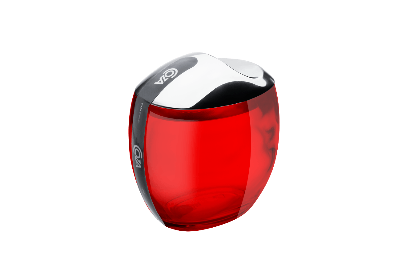 Porta Algodão/Cotonetes - Spoom Classic 10,8 x 10,6 x 8,5 cm - Vermelho Transparente Coza Porta Algodão/Cotonetes - Spoom Classic 10,8 x 10,6 x 8,5 cm - Vermelho Transparente Coza