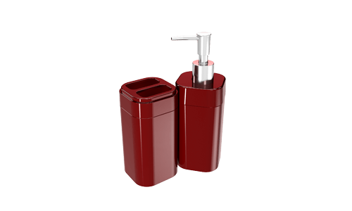 Kit banho Splash - VBO 6,5 x 6,5 x 19,2 cm / 6,5 x 6,5 x 12,7 cm - Vermelho Bold Coza Kit banho Splash - VBO 6,5 x 6,5 x 19,2 cm / 6,5 x 6,5 x 12,7 cm - Vermelho Bold Coza