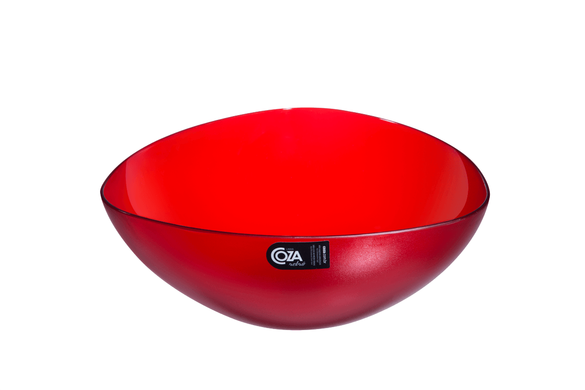Saladeira Triangular 2,5 L Essential 25 x 25 x 9,2 cm - Vermelho Transparente Coza Saladeira Triangular 2,5 L Essential 25 x 25 x 9,2 cm - Vermelho Transparente Coza