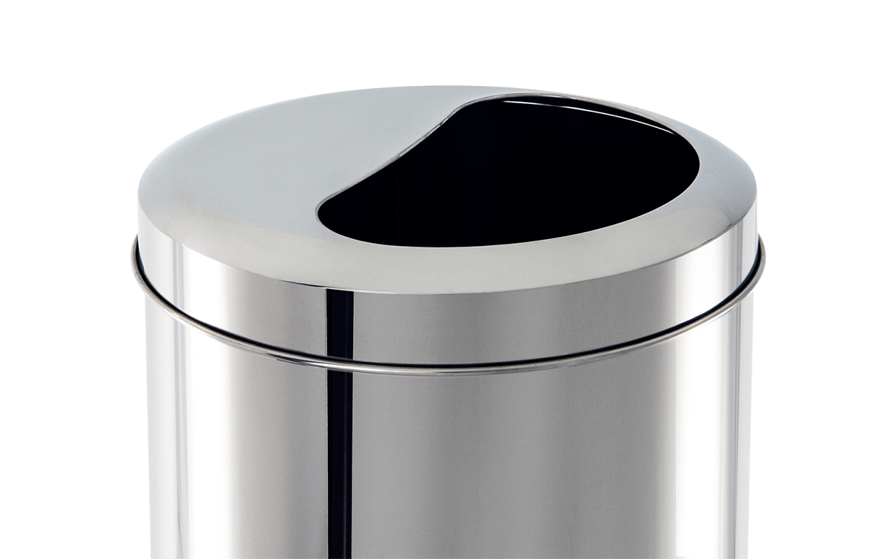 Lixeira 1/2 Lua Brinox Decorline 40,5 Litros Ø 30 x 60 cm Aço Inoxidável - Imagem 2