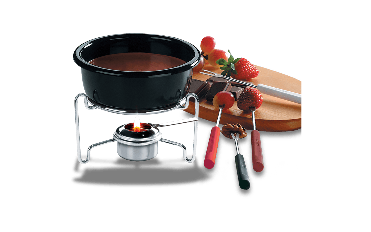 Aparelho de Fondue Brinox Fondue & Petiscos 7 Peças Preto