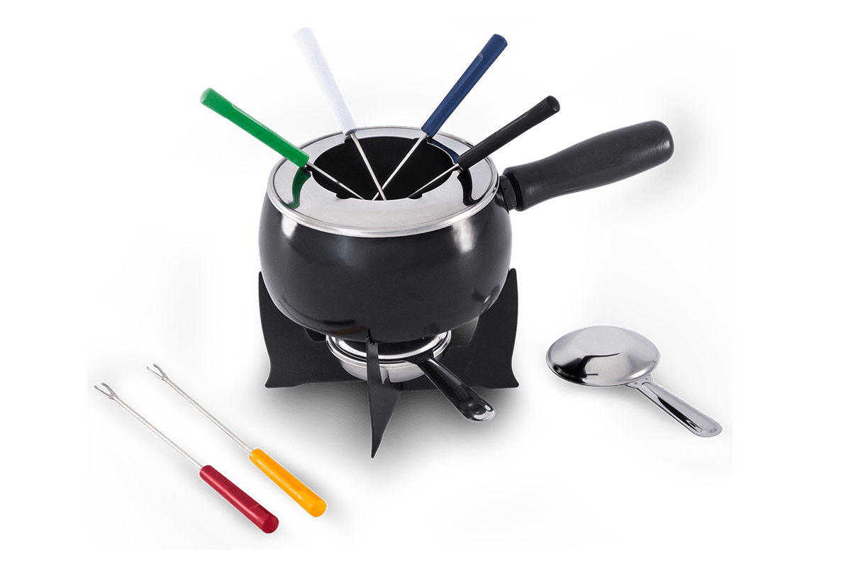 Conjunto para Fondue 10 Peças - Fondues e Petiscos - Preto