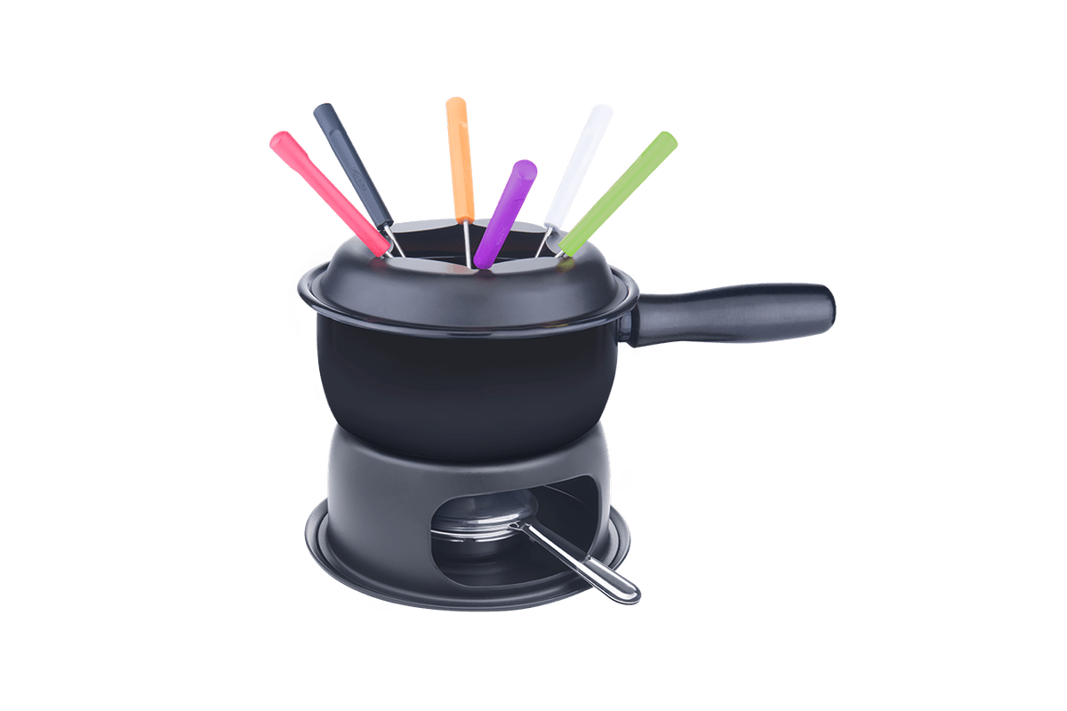 Conjunto para Fondue 11 Peças - Fondue e Petiscos - Preto