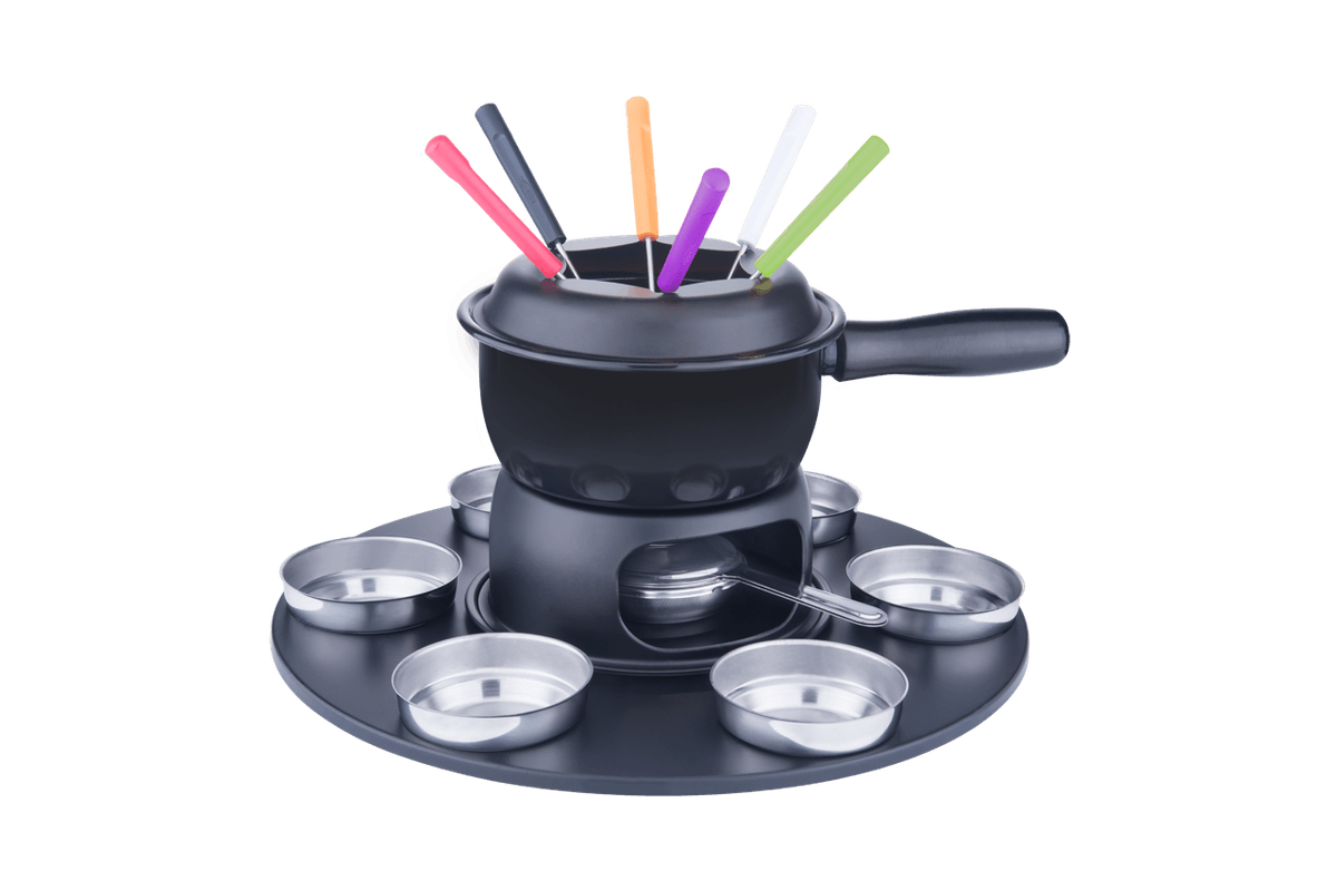 Conjunto para Fondue 17 Peças - Fondue e Petiscos - Preto