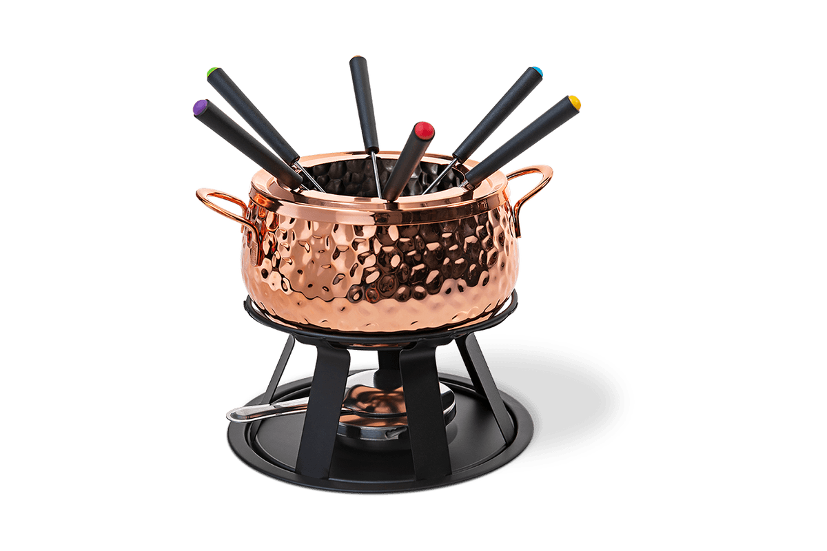 kit-de-fondue-de-aco-inoxidavel-e-ferro-com-acabamento-martelado kit-de-fondue-de-aco-inoxidavel-e-ferro-com-acabamento-martelado