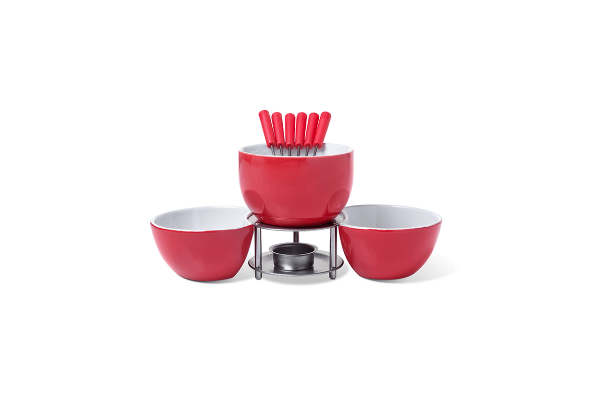 Conjunto para Fondue 10 peças - Vermelho Brinox