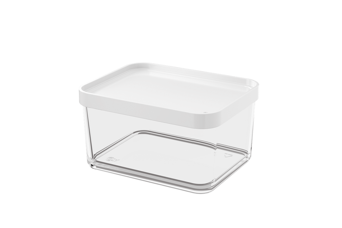 Pote Clear Grande 13,1 x 16,7 x 8,5 cm 280 ml - Branco Coza