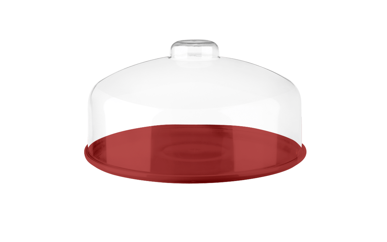 Boleira Prato Coza Cozy Média Ø25 cm Vermelho Dust
