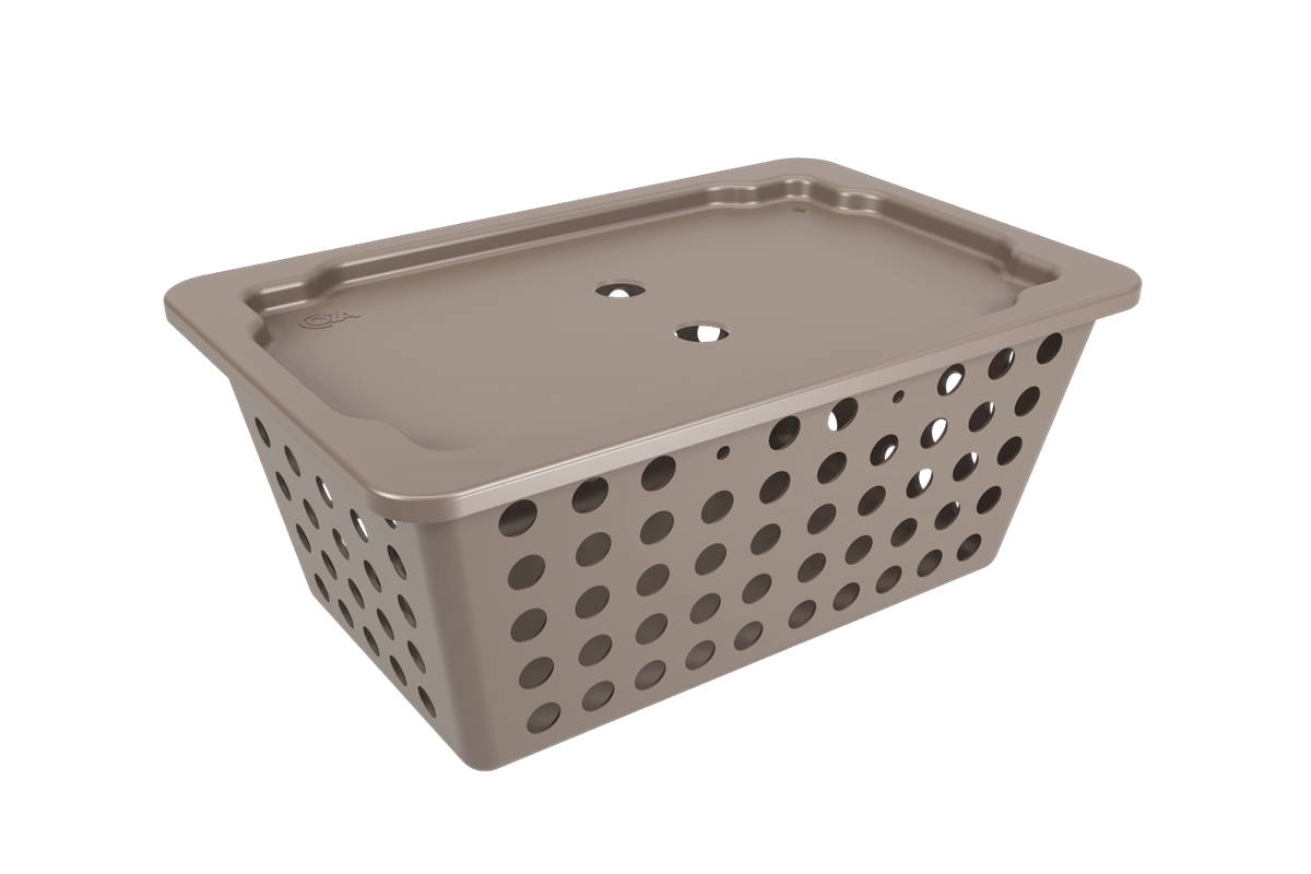 Cesta One grande com tampa 29,7 x 19,6 x 12,6 cm - Warm Gray Coza