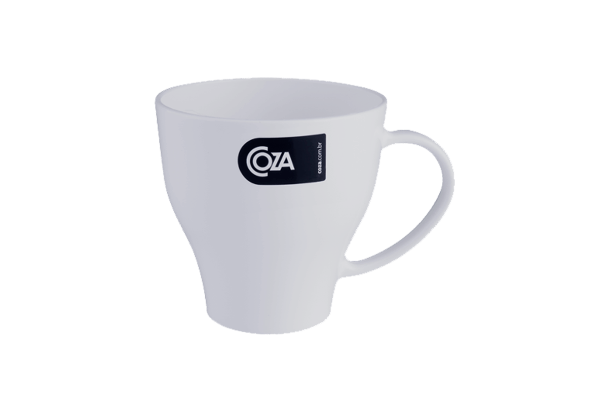 Caneca Viena Cozy 13 x 10 x 10 cm 400 ml - Branco Coza