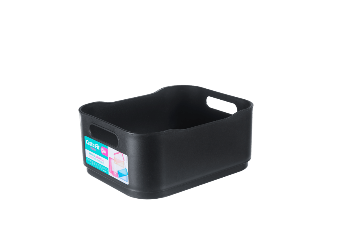 Cesta Fit pequena 18,5 x 15 x 8 cm - Preto Coza