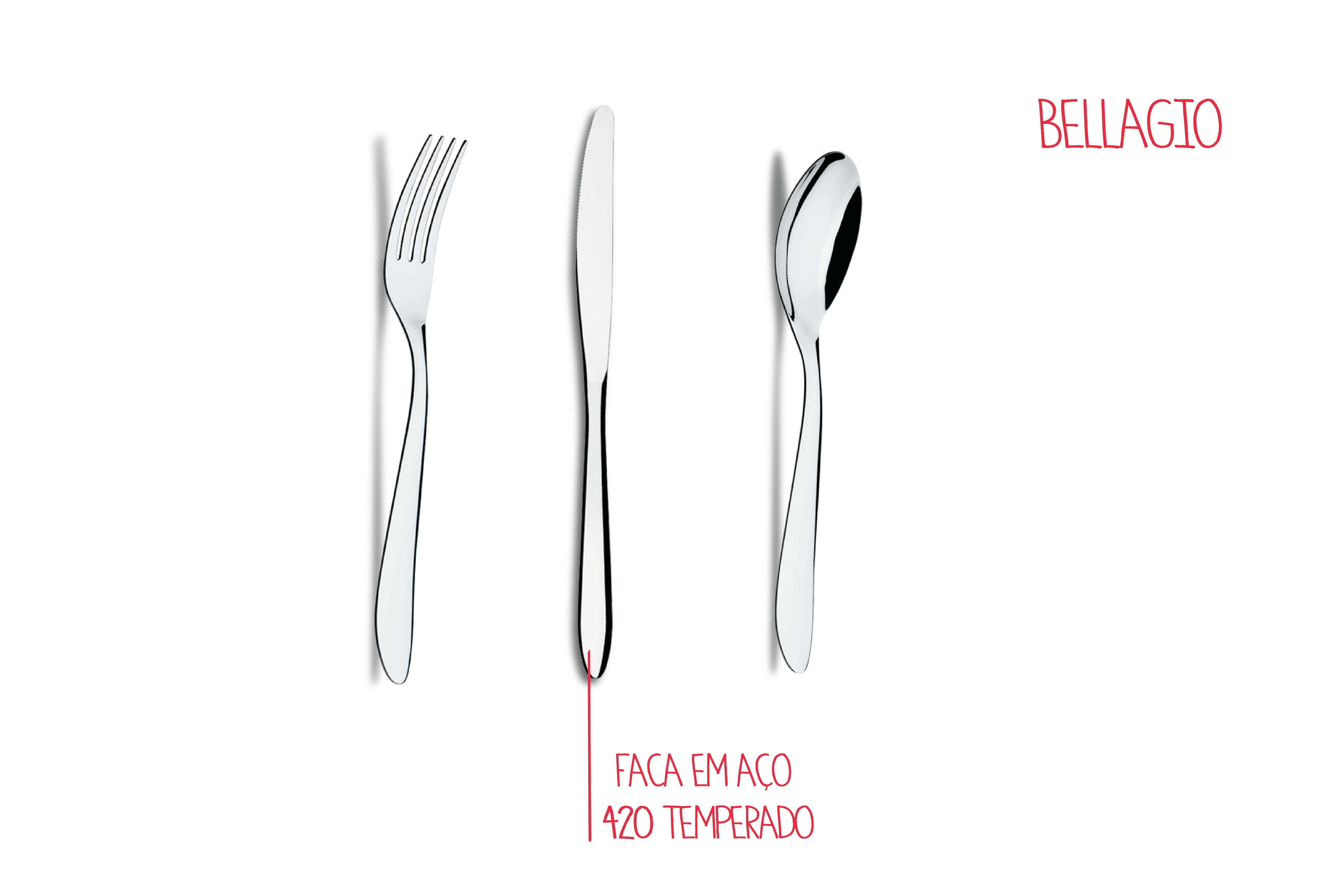 Jogo de Colher de Café 12 Peças - Bellagio 96 x 0,8 mm - Imagem 2