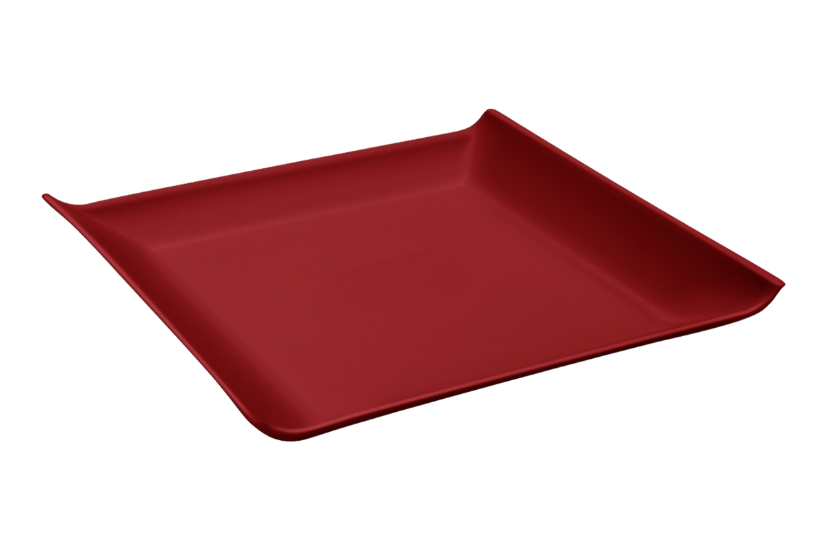 Prato quadrado Casual Pequeno Cozy 16 x 16 x 2,5 cm - Vermelho Bold Coza