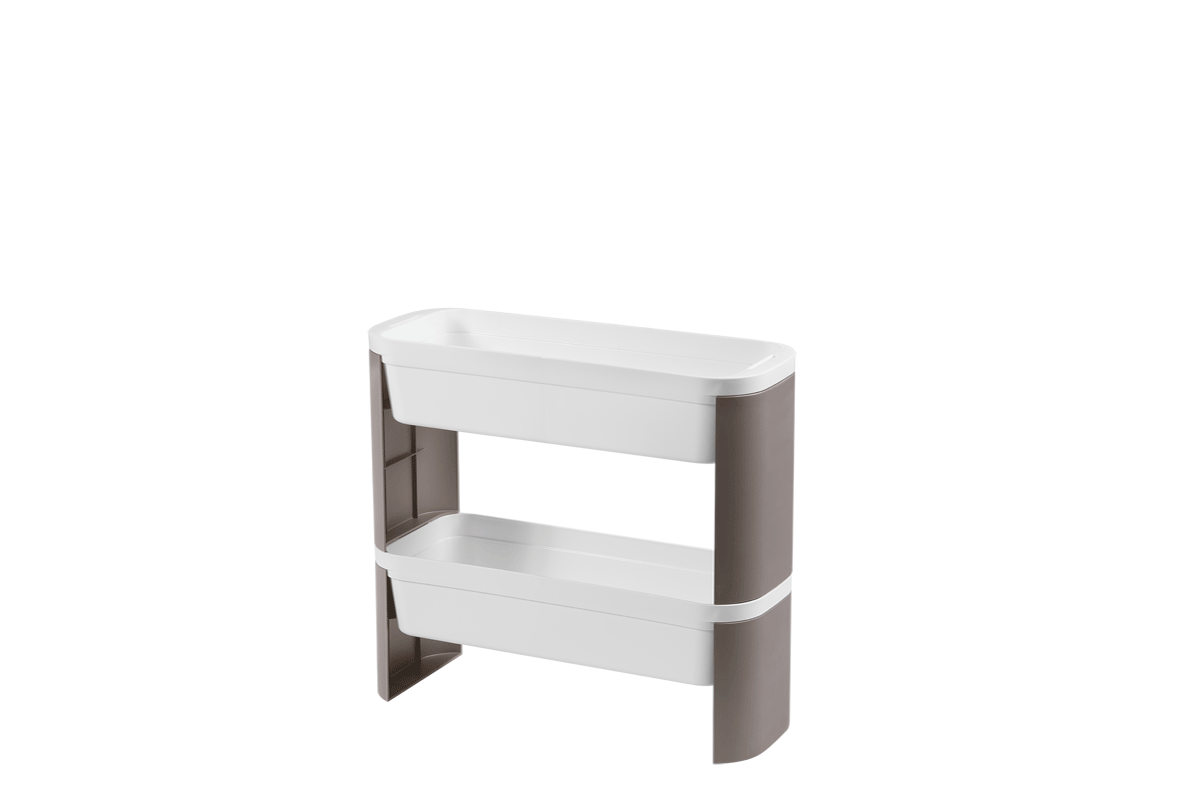 Organizador Slim 2 Andares Loft 44,83 x 17,34 x 42,9 cm - Concreto Coza