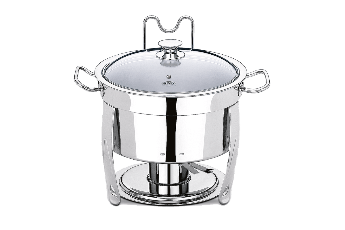 Rechaud Redondo 8 Litros - Savoy 33 x 43 cm - Aço Inoxidável