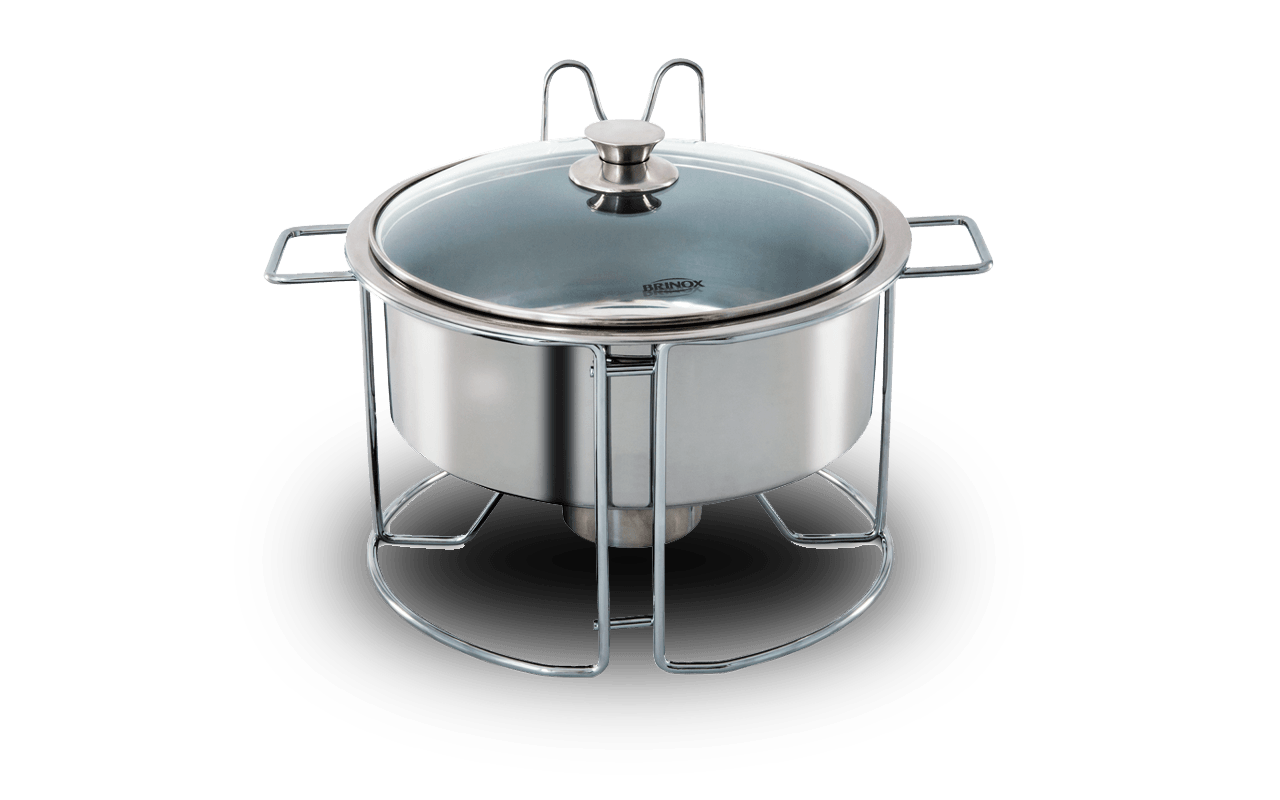 Rechaud Redondo Brinox Savoy 7 Litros Ø42 x 33,3 x 33 cm Aço Inoxidável