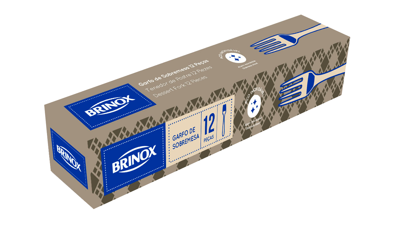 Jogo de Garfo de sobremesa 12 Peças Bulevar Brinox 181 x 2,5 mm - Imagem 4