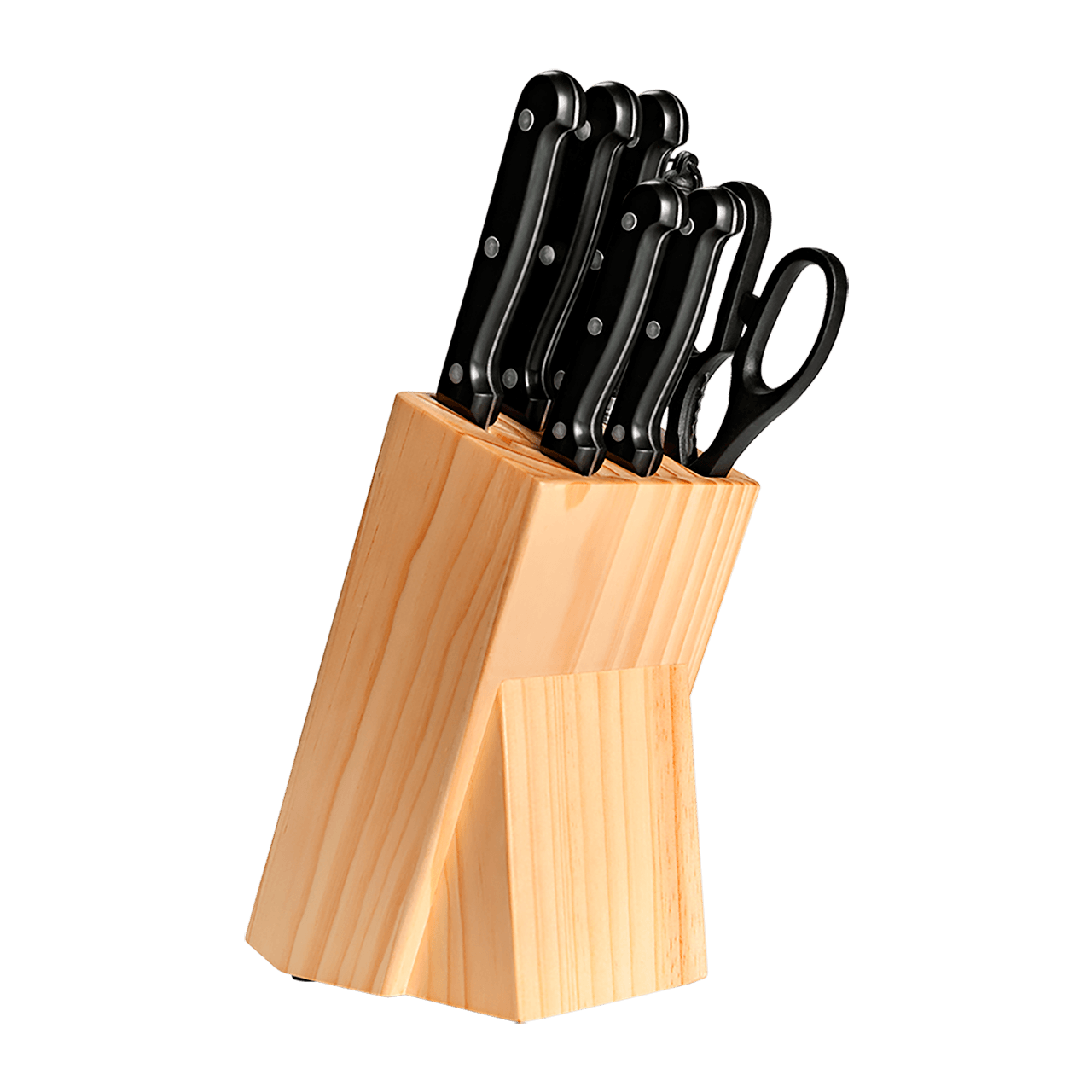 Conjunto de Facas com Cepo Brinox Daily 8 Peças