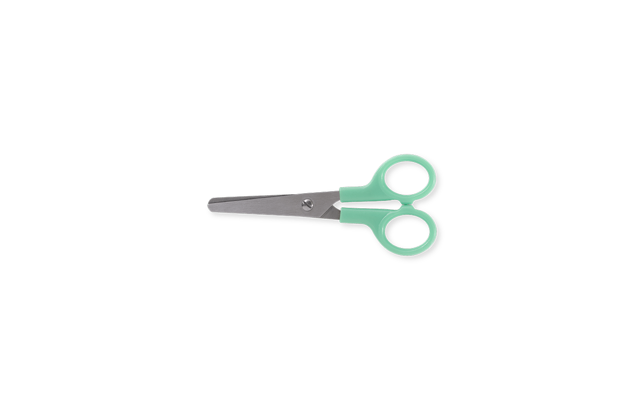 Tesoura Escolar Verde Tesouras Brinox 4 1/2" 11,5 Cm