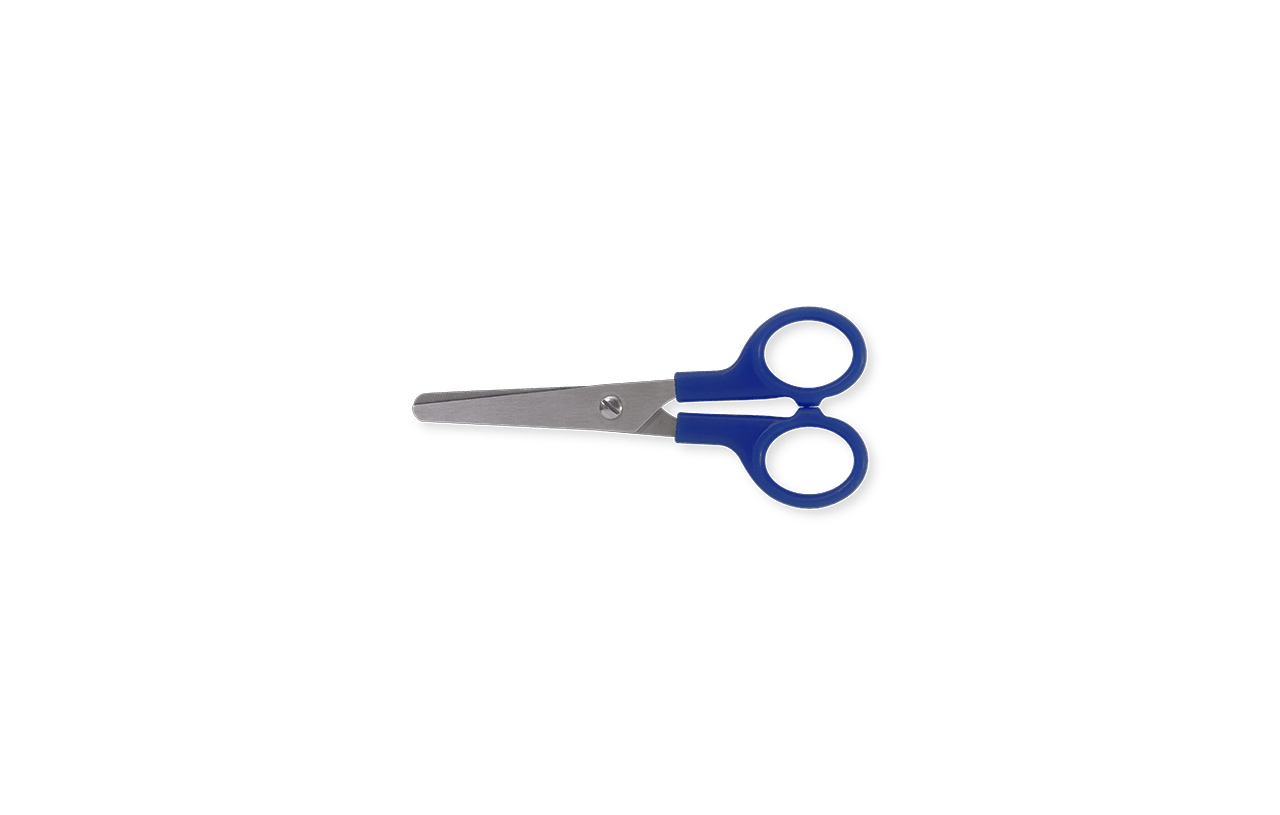 Tesoura Escolar Azul Tesouras Brinox 4 1/2" 11,5 Cm