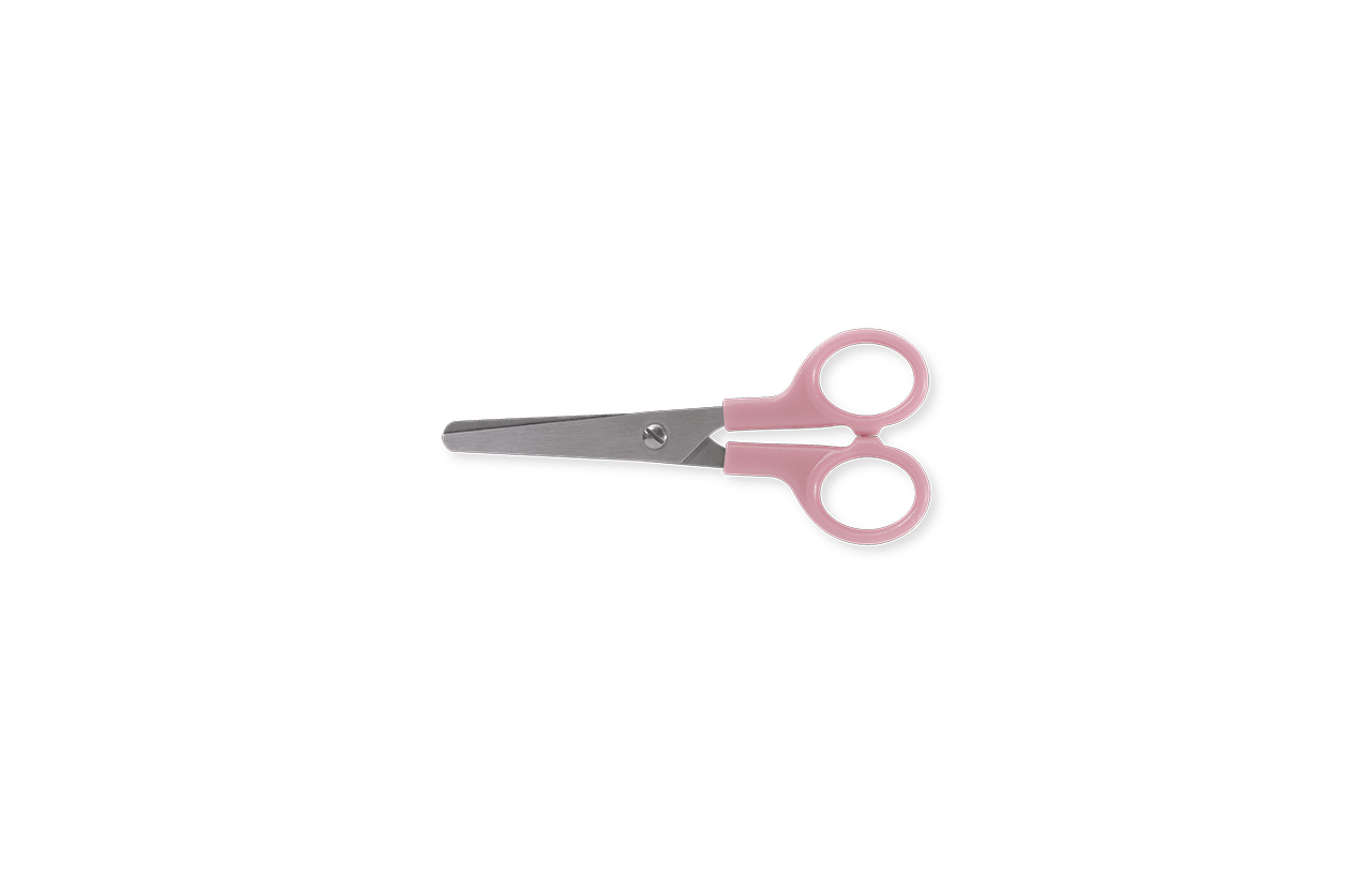 Tesoura Escolar Rosa Tesouras Brinox 4 1/2" 11,5 Cm