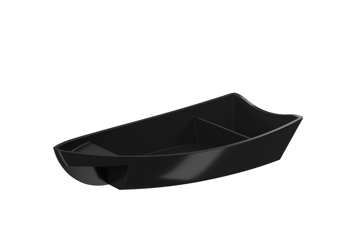 Barco para Sushi 13,9x13,9x6,3cm Preto Coza 27,9 x 13,6 x 5,1 cm