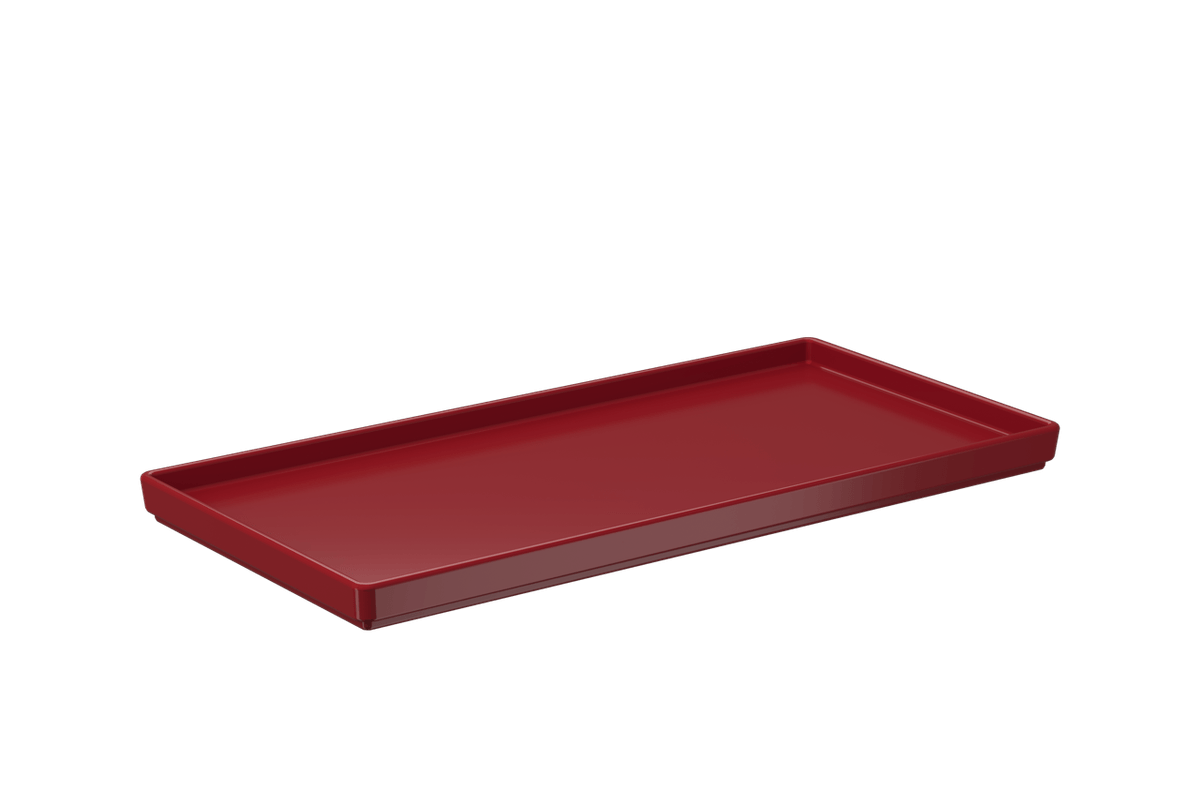 Prato Retangular 27x13x1,5cm Vermelho Bold Uno Coza 27 x 13 x 1,5 cm - Vermelho Bold Coza