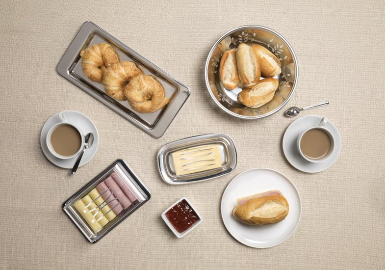 Bandeja para Torta Fria Rocambole Brinox Atina 40 x 16 cm Aço Inox - Imagem 2