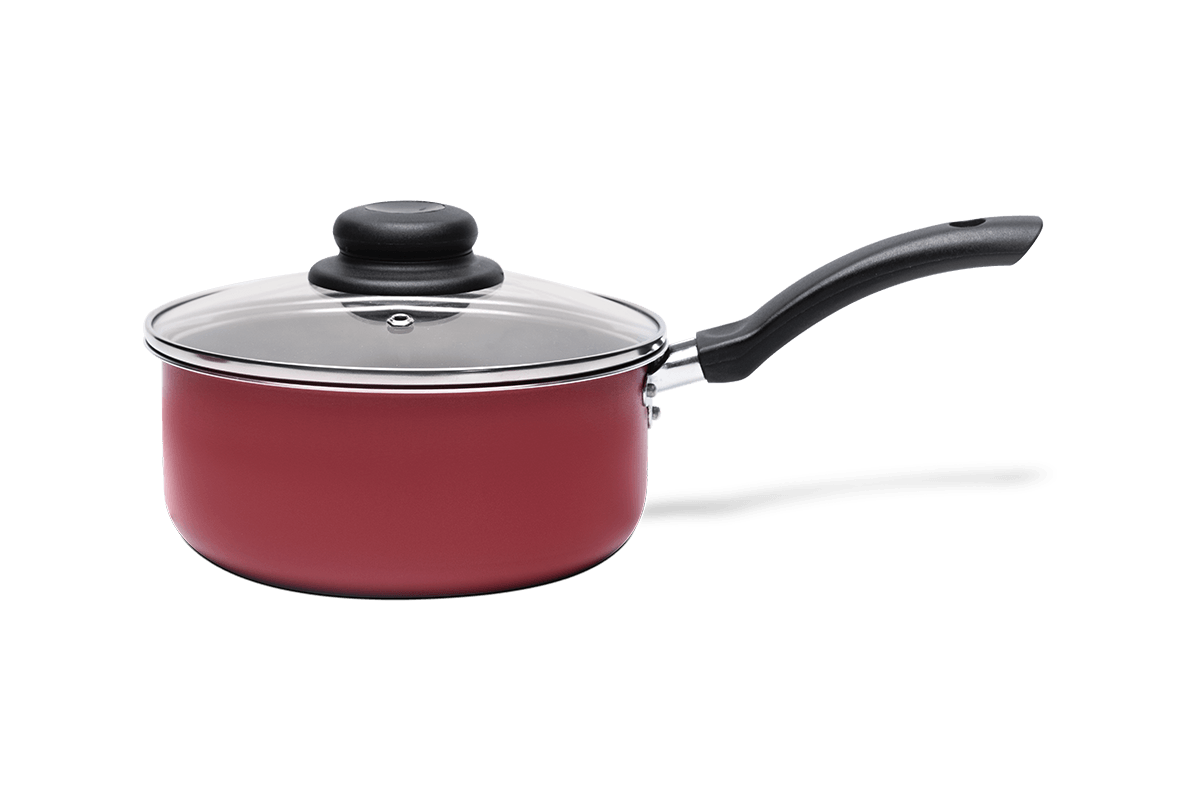 Panela com Tampa Brinox Ruby Ø 18cm 1,9L Antiaderente Pro-flon Vermelha