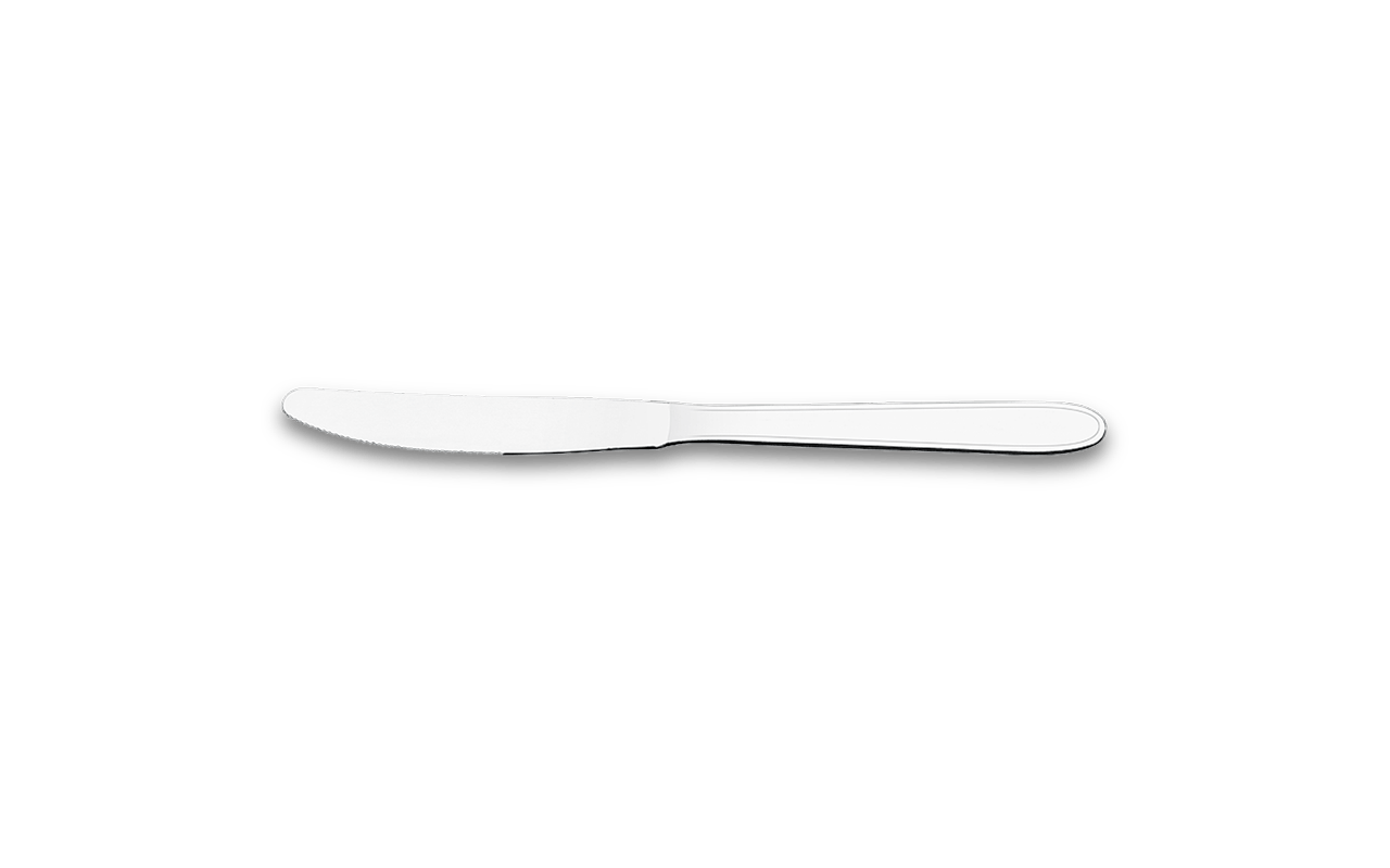 Jogo de 12 Facas de mesa em aço inoxidável Turim Brinox. Fácil de limpar, guardar e ideal para a mesa. Talheres ideais para o seu dia a dia.