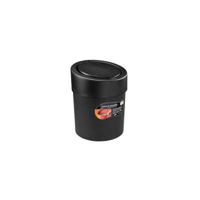 Lixeira com Tampa Press Coza 5 Litros Preto