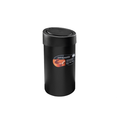 Lixeira com Tampa Press Coza 9 Litros Preto