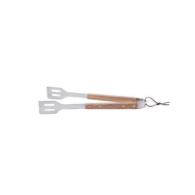 Pegador para Churrasco Brinox  - Madeira (40cm x 5cm x 5cm) - em aço inoxidável e madeira - Linha Churrasco