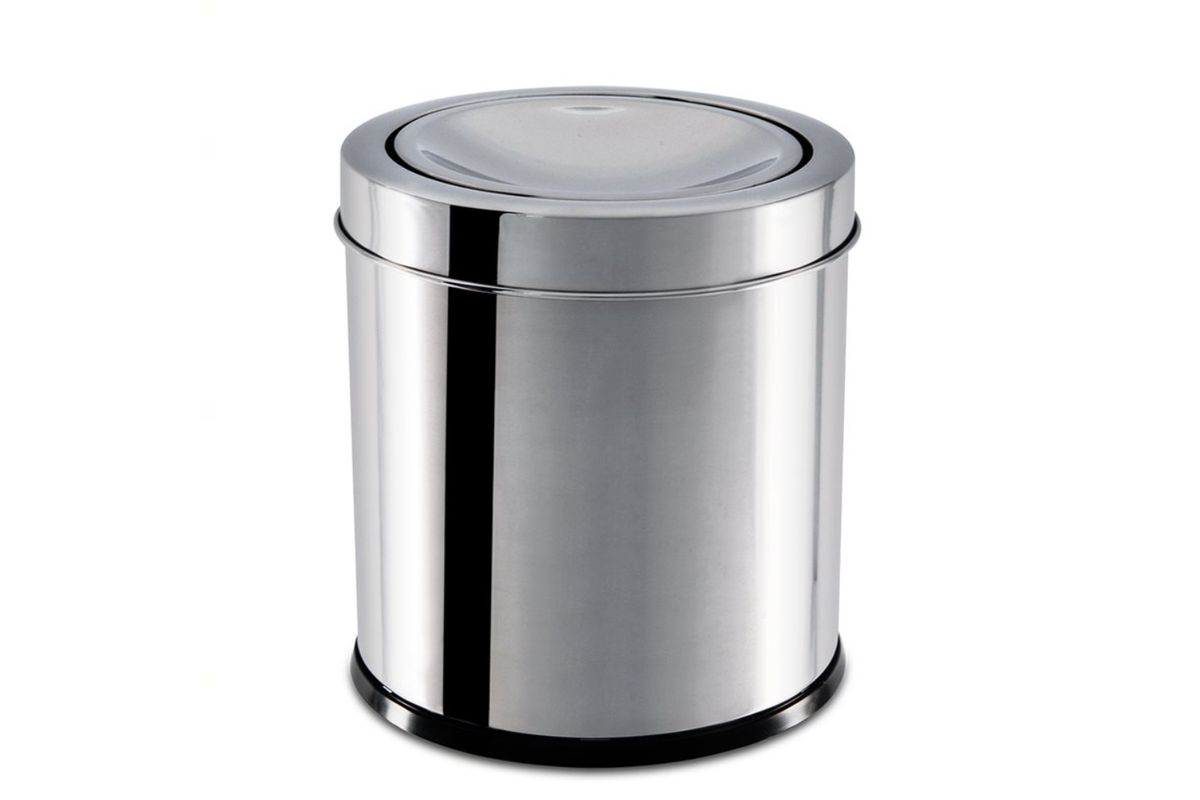 Lixeira Inox Tampa Basculante 3,2 L Brinox Ø 15,5 x 17 cm