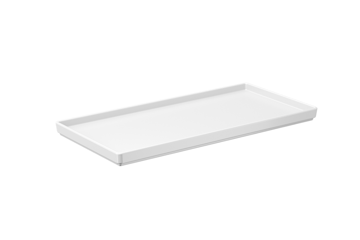 Prato Retangular 27x13x1,5cm Branco Uno Coza 27 x 13 x 1,5 cm - Branco Coza