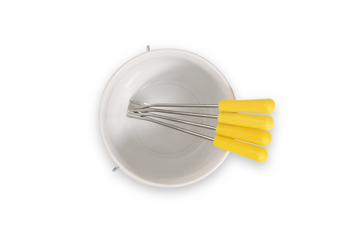 Aparelho De Fondue 7 Peças Amarelo Cerâmica Linha Fondue Brinox - Imagem 2