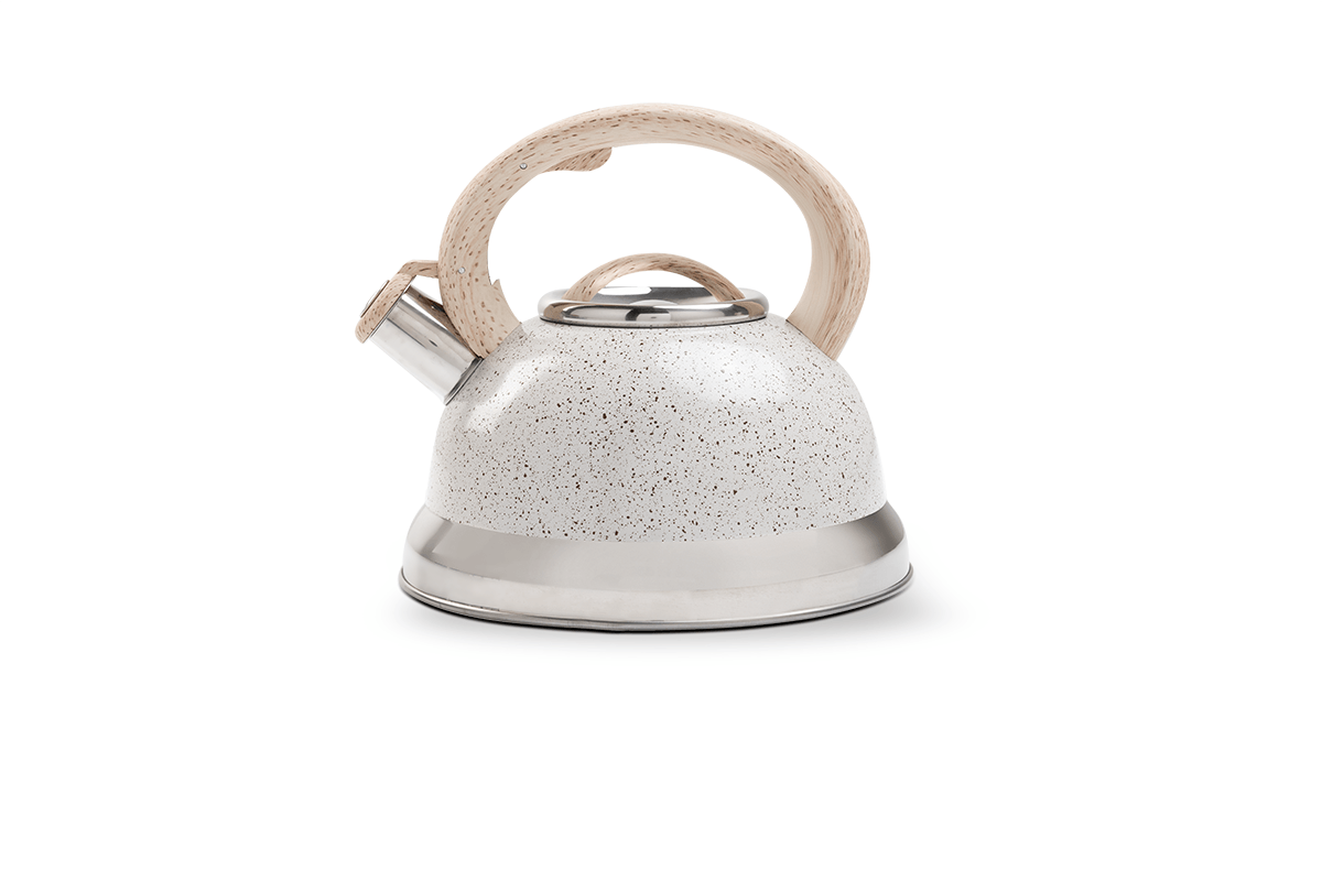 Chaleira de Inox com Apito Brinox 2,7 L Roma com Indução Vanilla