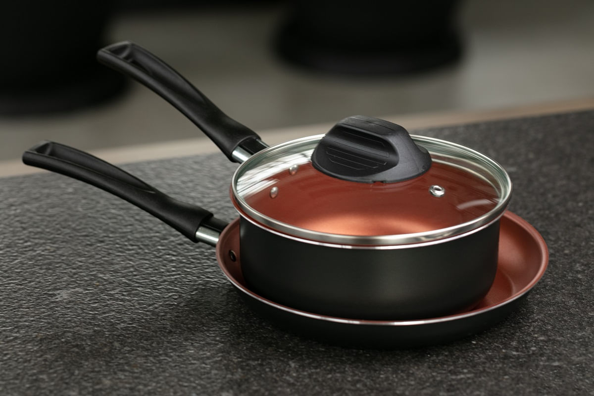 Frigideira Brinox Topázio 20cm 880 ml Revestimento Antiaderente Pro-Flon Cinza Range - Imagem 3