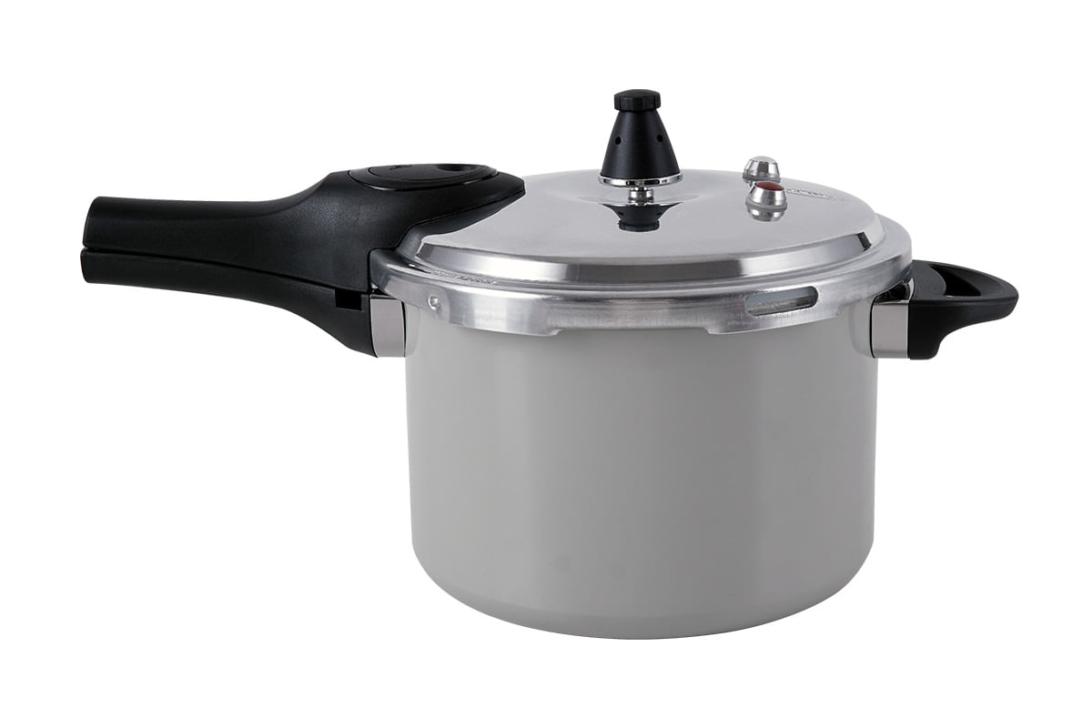 Panela de Pressão Indução Brinox Antiaderente Ceramic Life Pressure 4,2 L Cinza