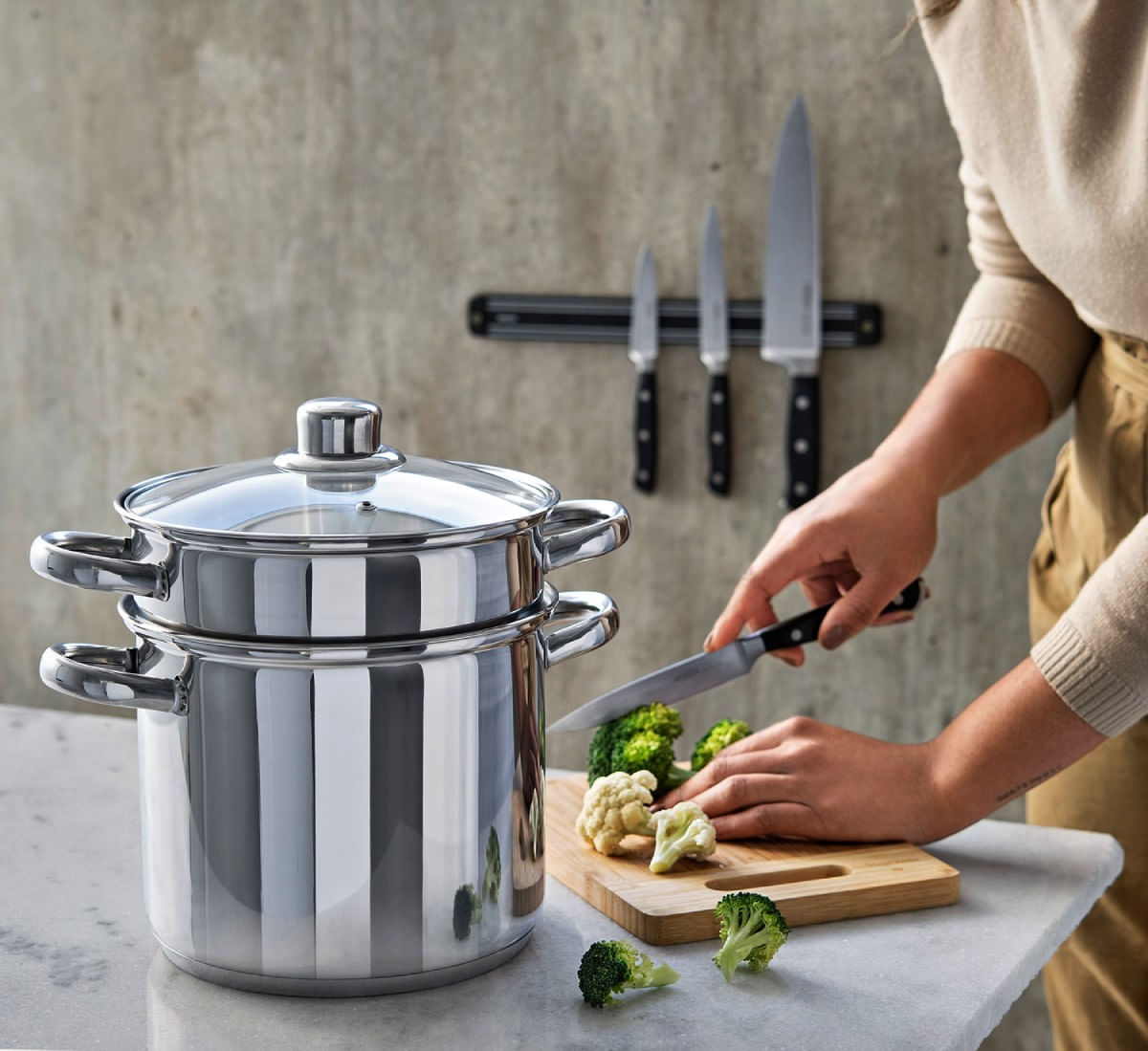 Espagueteira Caldeirão em Aço Inox Brinox Savoy Ø20cm 5 Litros - Imagem 2