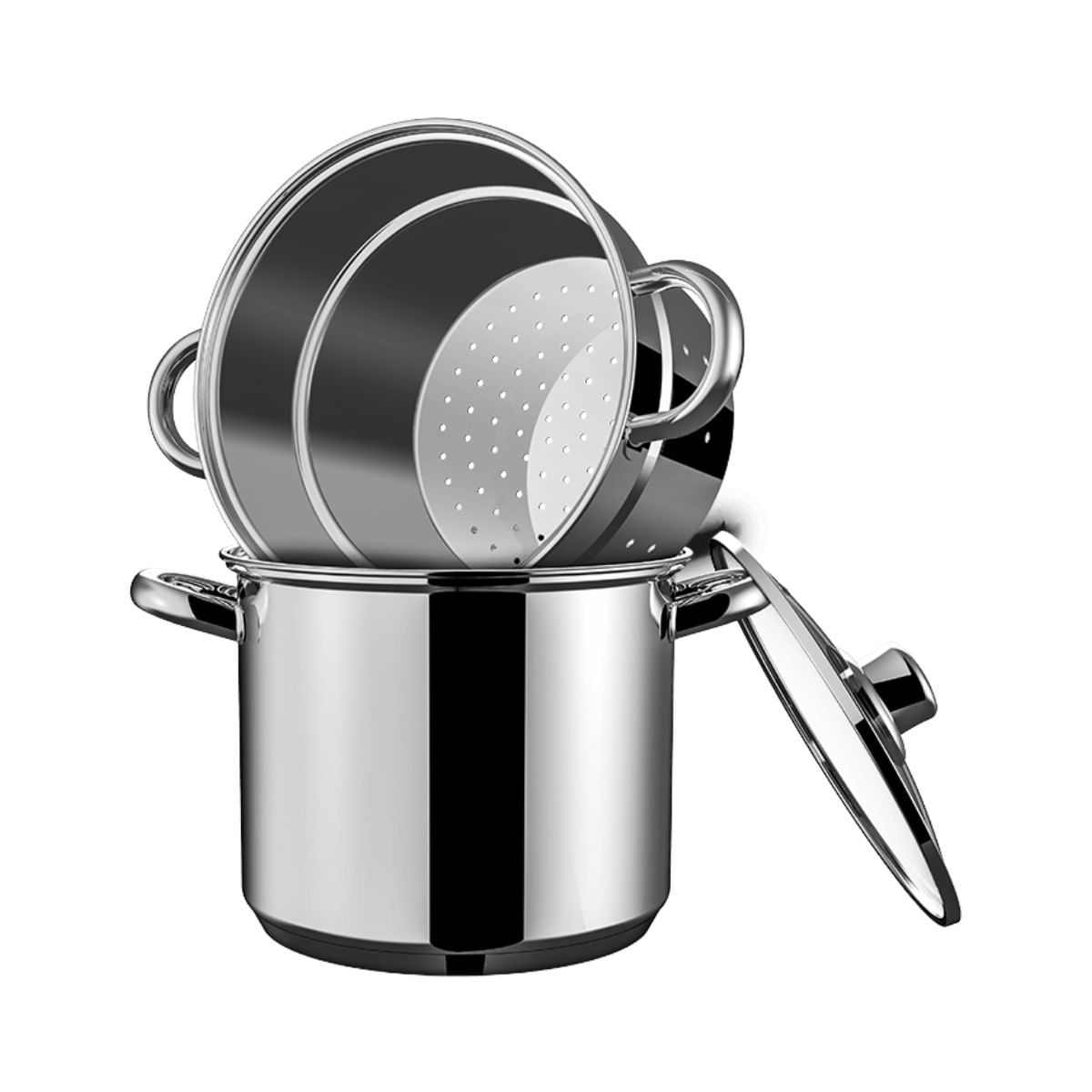 Espagueteira Caldeirão em Aço Inox Brinox Savoy Ø20cm 5 Litros - Imagem 3