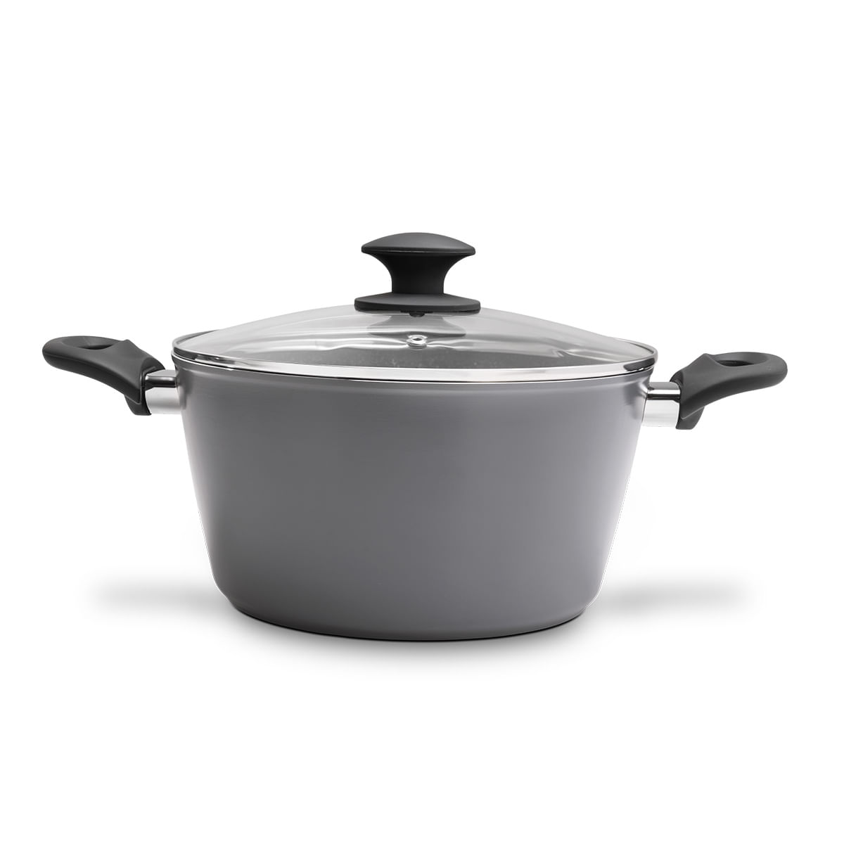 Jogo de Panelas Brinox Antiaderente Ceramic Life 5 Peças Optima com Indução Cinza - Imagem 3