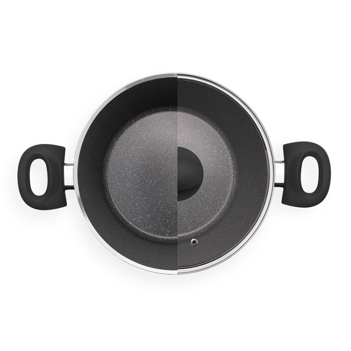 Jogo de Panelas Brinox Antiaderente Ceramic Life 5 Peças Optima com Indução Cinza - Imagem 6