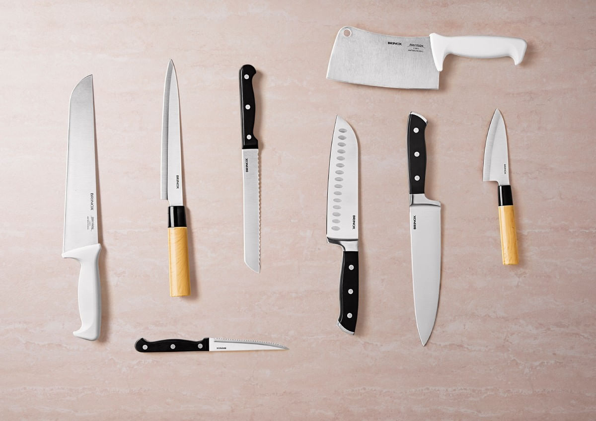 Faca Chef 10 polegadas com lâmina aço inoxidável forjado Infinity Brinox - Imagem 2