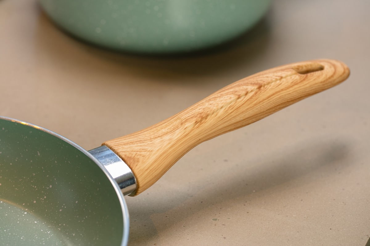 Frigideira com Indução Brinox Botanika Antiaderente Ceramic Life Ø24cm 1,35 Litros Verde - Imagem 2