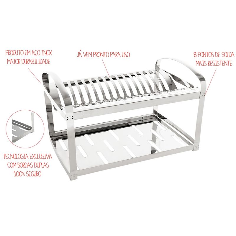 escorredor-de-loucas-16-patos-2-andares-aco-inoxidavel-escorredor-de-talheres-suprema-brinox