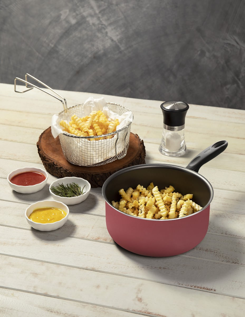 Fritadeira Brinox Chilli Antiaderente Pro-´flon Ø20cm 3 Litros Cereja - Imagem 2